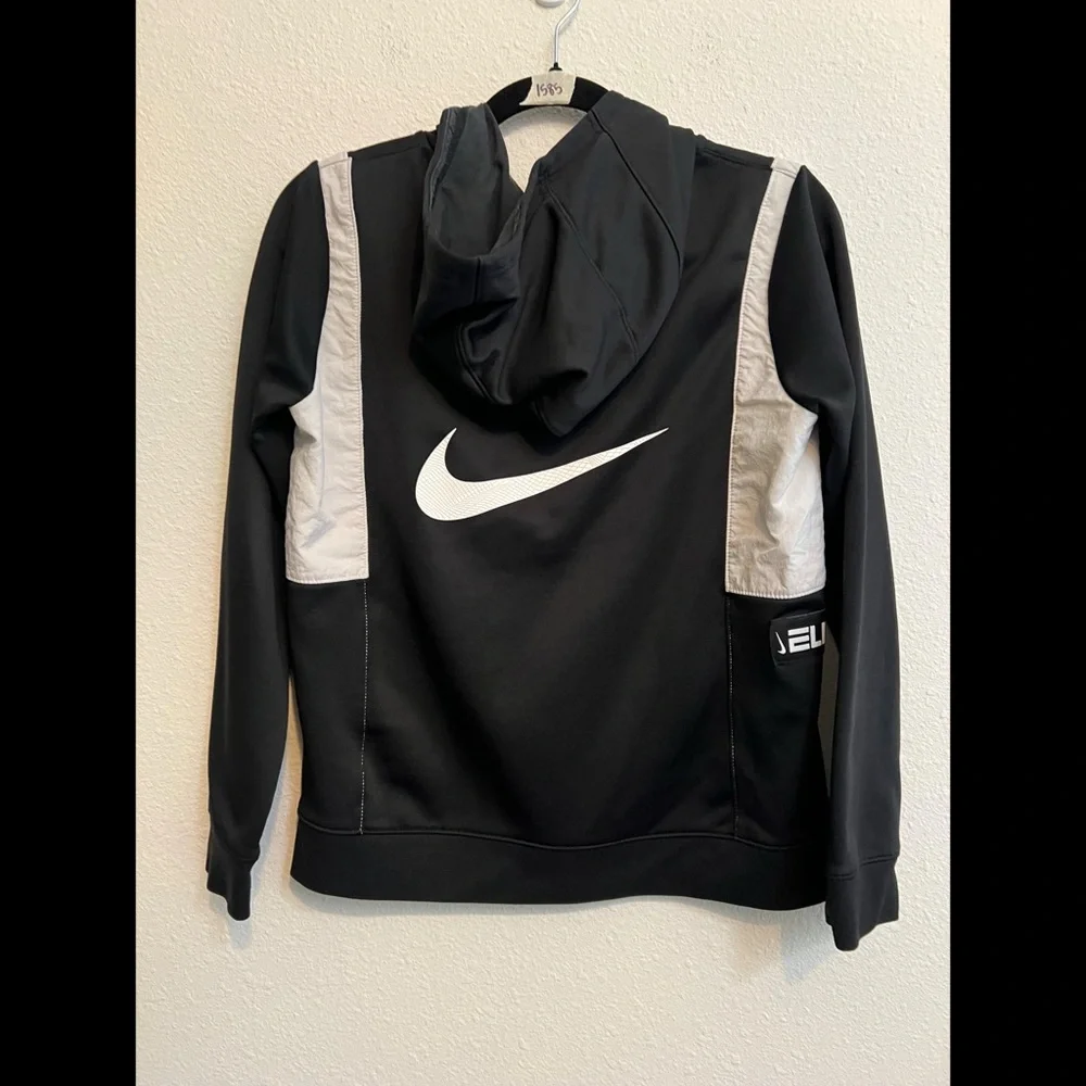 #1585 Nike Boy's Elite Full Zip Hoodie Large - Picture 3 of 6